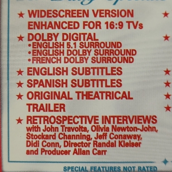 4/$80 Grease DVD with Songbook - Widescreen, 1978 - Picture 3 of 12